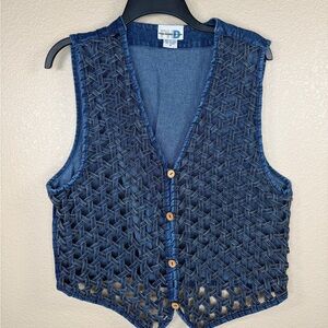 Paul Harris Designs Denim Vest in Medium Blue